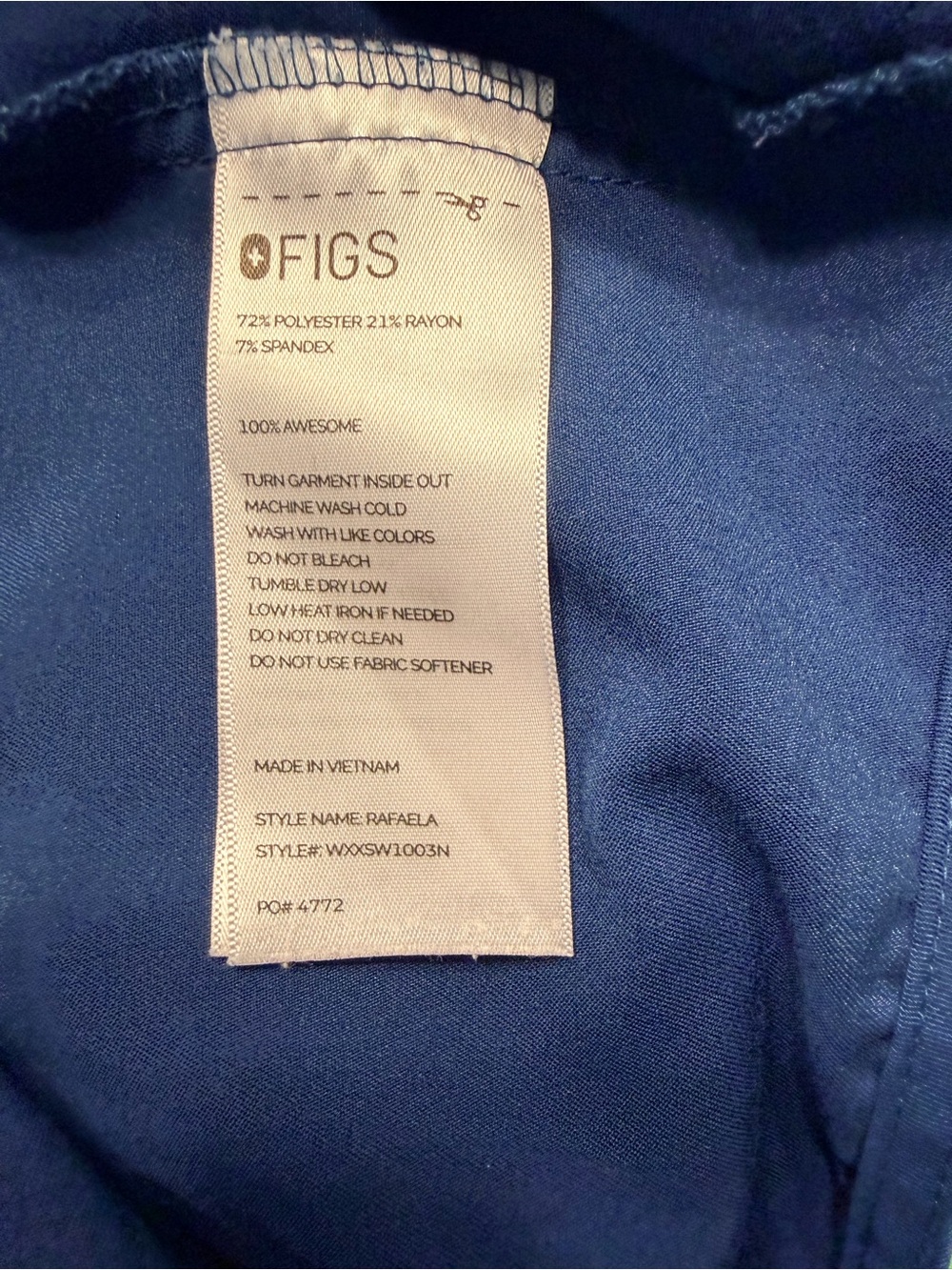 FIGS Women’s Deep Reef Jogger Scrub Pants with Orange Drawstring - Picture 5 of 9